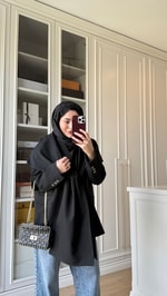 Zr Model Şallı Blazer Ceket Siyah