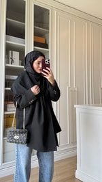 Zr Model Şallı Blazer Ceket Siyah