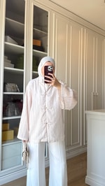 Zr Model Simli Gömlek Pembe