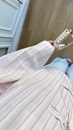 Zr Model Simli Gömlek Pembe