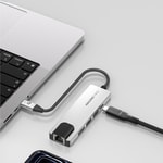Amazingthing Thunder Pro RJ45 Type-c to HDTV 5 in 1 4K 60Hz Ethernet Dönüştürücü Adaptör