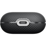 Apple Airpods 4 Kılıf 1500D Aramid Fiber Pitaka Ultra-Slim Classic Serisi Black-Grey Twill Kapak
