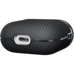 Apple Airpods 4 Kılıf 1500D Aramid Fiber Pitaka Ultra-Slim Classic Serisi Black-Grey Twill Kapak