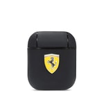 Apple Airpods Kılıf Ferrari Orjinal Lisanslı PU Deri Metal Logolu SF Arka Yüzey Yazılı Kapak