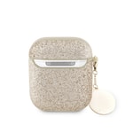 Apple Airpods Kılıf Guess Orjinal Lisanslı Glitter Elmas Kalp Süs Zincirli Kapak