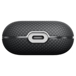 Apple Airpods Pro 2 Kılıf 1500D Aramid Fiber Pitaka Ultra-Slim Classic Serisi Black-Grey Twill Kapak