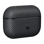 Apple Airpods Pro 2 Kılıf 600D Aramid Fiber Pitaka Classic Serisi Black-Grey Twill Kılıf