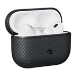 Apple Airpods Pro Kılıf 600D Aramid Fiber Pitaka Classic Serisi Black-Grey Twill Kılıf