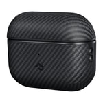 Apple Airpods Pro Kılıf 600D Aramid Fiber Pitaka Classic Serisi Black-Grey Twill Kılıf