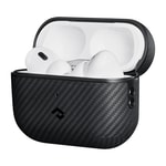 Apple Airpods Pro Kılıf 600D Aramid Fiber Pitaka Classic Serisi Black-Grey Twill Kılıf