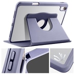 Apple iPad 10.9 2022 (10.Nesil) Kılıf Zore Termik Kalem Bölmeli Dönebilen Standlı Kılıf