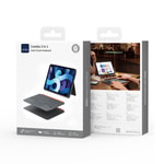 Apple iPad 10.9 2022 (5.Nesil) Wiwu MK-005 Combo 3in1 Kalem Bölmeli Klavyeli Standlı Kılıf