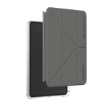 Apple iPad 11.Nesil 2025 Kılıf Skinarma Kalemlikli Arkası Şeffaf Standlı Magnetik Zeta Kılıf