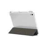 Apple iPad 11.Nesil 2025 Kılıf Skinarma Kalemlikli Arkası Şeffaf Standlı Magnetik Zeta Kılıf