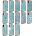 Apple iPhone 11 Kılıf Desenli Parlayan Transparan Zore Avva Kapak