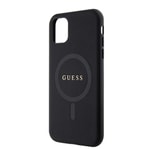 Apple iPhone 11 Kılıf Guess Orjinal Lisanslı M-safe Şarj Özellikli Yazı Logolu Saffiano Classic Kapak