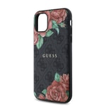 Apple iPhone 11 Kılıf Guess Orjinal Lisanslı M-safe Uyumlu Gül Baskılı 4G Desenli Yazı Logolu Kapak