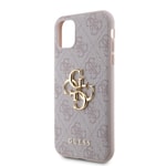 Apple iPhone 11 Kılıf Guess PU Deri Büyük Metal Logo Dizaynlı Kapak