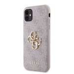 Apple iPhone 11 Kılıf Guess PU Deri Büyük Metal Logo Dizaynlı Kapak