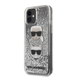 Apple iPhone 11 Kılıf Karl Lagerfeld Sıvılı Simli K&C Dizayn Kapak
