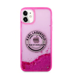 Apple iPhone 11 Kılıf Karl Lagerfeld Sıvılı Simli RSG Dizayn Kapak