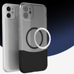 Apple iPhone 11 Kılıf M-Safe Şarj Özellikli Mıknatıslı Zore Duble Kapak