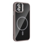 Apple iPhone 11 Kılıf Standlı ve Kamera Lens Hediyeli M-Safe Şarj Özellikli Zore Etro Kapak