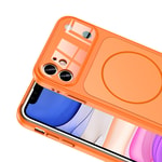Apple iPhone 11 Kılıf Zore M-Safe Şarj Özellikli Kamera Korumalı Formen Kapak