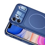 Apple iPhone 11 Kılıf Zore M-Safe Şarj Özellikli Kamera Korumalı Formen Kapak