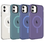 Apple iPhone 11 Kılıf Zore M-safe Şarj Özellikli Buzlu Transparan C-Pro Sert Kapak