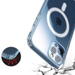 Apple iPhone 11 Pro Max Kılıf M-safe Şarj Özellikli Şeffaf Sert PC Zore Embos Kapak