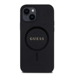 Apple iPhone 12 Kılıf Guess Orjinal Lisanslı M-safe Şarj Özellikli Yazı Logolu Saffiano Classic Kapak