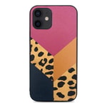 Apple iPhone 12 Kılıf Kajsa Glamorous Serisi Leopard Combo Kapak