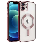 Apple iPhone 12 Kılıf Kamera Korumalı M-safe Wireless Şarj Özellikli Zore Demre Kapak