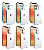 Apple iPhone 12 Kılıf Kamera Korumalı Renkli Çerçeveli Zore Garaj Kapak