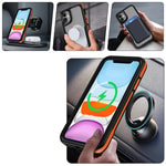 Apple iPhone 12 Kılıf M-safe Şarj Özellikli Renkli Kenar Airbag Şeritli Zore Lamer Kapak