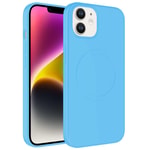 Apple iPhone 12 Kılıf M-safe Wireless Şarj Özellikli Pastel Renk Silikon Zore Plas Kapak