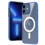 Apple iPhone 12 Kılıf Wireless Şarj Özellikli Zore Krom M-safe Silikon Kapak