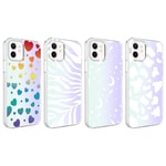 Apple iPhone 12 Kılıf Zore M-Blue Desenli Kapak