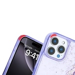 Apple iPhone 12 Pro Kılıf Sıvılı Simli Şeffaf Arka Yüzey Zore Keto Silikon Kapak