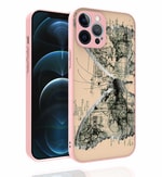 Apple iPhone 12 Pro Max Kılıf Desenli Kamera Korumalı Parlak Zore Nora Kapak