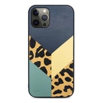 Apple iPhone 12 Pro Max Kılıf Kajsa Glamorous Serisi Leopard Combo Kapak