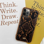 Apple iPhone 12 Pro Max Kılıf Kajsa Glamorous Serisi Snake Pattern Kapak