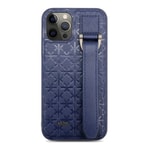 Apple iPhone 12 Pro Max Kılıf Kajsa Neo Clasic Serisi Mono K Strap Kapak