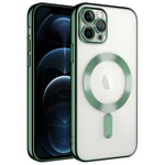 Apple iPhone 12 Pro Max Kılıf Kamera Korumalı M-safe Wireless Şarj Özellikli Zore Demre Kapak