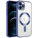 Apple iPhone 12 Pro Max Kılıf Kamera Korumalı M-safe Wireless Şarj Özellikli Zore Demre Kapak