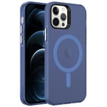 Apple iPhone 12 Pro Max Kılıf Zore M-safe Şarj Özellikli Buzlu Transparan C-Pro Sert Kapak