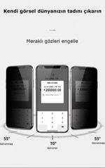 Apple iPhone 12 Pro Zore Kor Privacy Cam Ekran Koruyucu