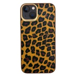 Apple iPhone 13 Kılıf Kajsa Glamorous Serisi Leopard Combo Kapak
