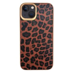 Apple iPhone 13 Kılıf Kajsa Glamorous Serisi Leopard Combo Kapak